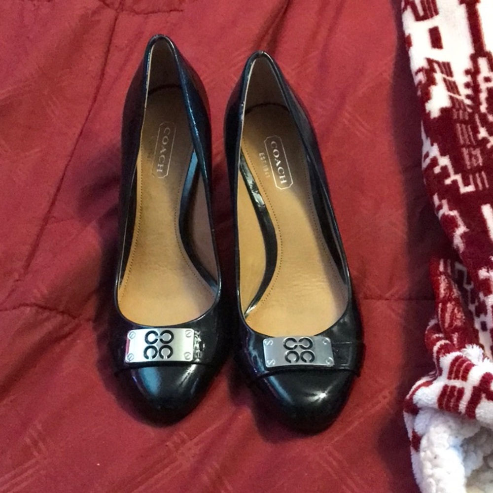 Coach Black Patent Pumps